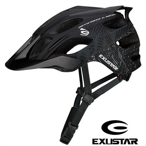 EXUSTAR 一體成型設計 自行車安全帽(消光黑)