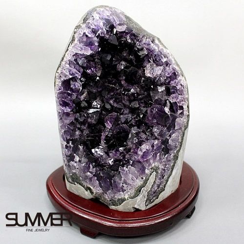 SUMMER寶石  5A級烏拉圭紫晶鎮《3.1kg》(頂級深紫色 7B-70)