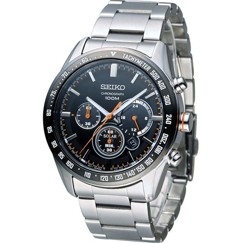 SEIKO Criteria 極速狂風太陽能計時腕錶 V175-0DK0R SSC463P1