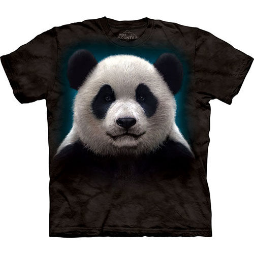 【摩達客】(預購)(男/女童裝)美國進口The Mountain 熊貓頭 純棉環保短袖T恤