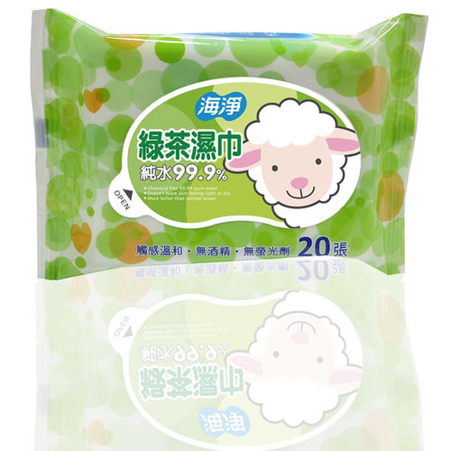 海淨 綠茶濕紙巾/濕巾(20張x12入)