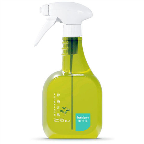 【植淨美】草本重油汙食器清潔泡泡550ml正常瓶-綠茶香氛