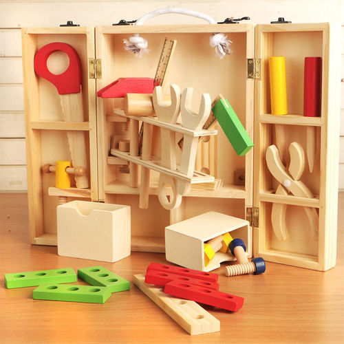 樂兒學 兒童手提工具箱拆裝玩具木製學習積木