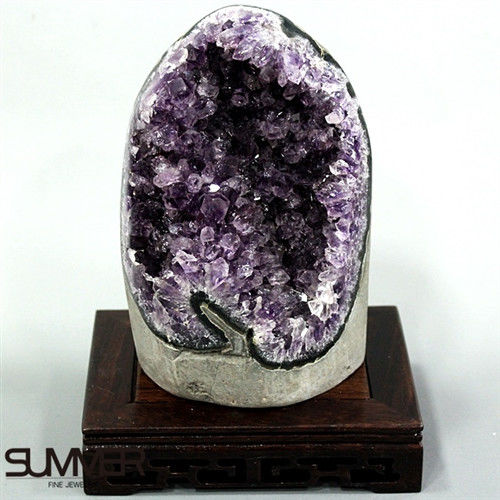 【SUMMER寶石】5A級烏拉圭紫晶鎮《1.5kg》(頂級深紫色 8A-13)