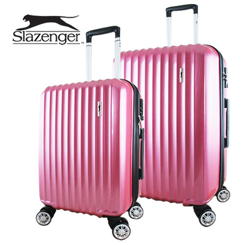 【英國 Slazenger 史萊辛格】 20+24吋 時尚雅致行李箱/拉桿箱/旅行箱(桃心紅)