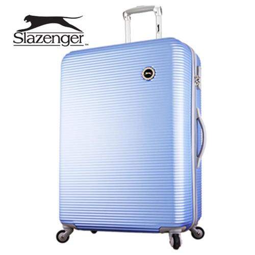 英國Slazenger 史萊辛格 28吋珠光橫條紋行李箱-紐約藍