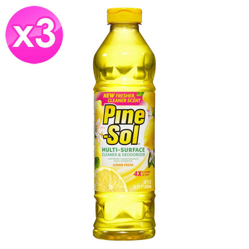 美國Pine-Sol 清潔劑檸檬香(28oz/828ml)3入組