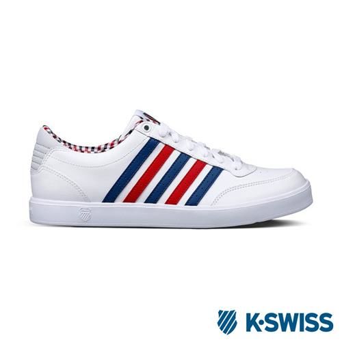 K-Swiss Court Lite輕量休閒鞋-男-白/藍/紅