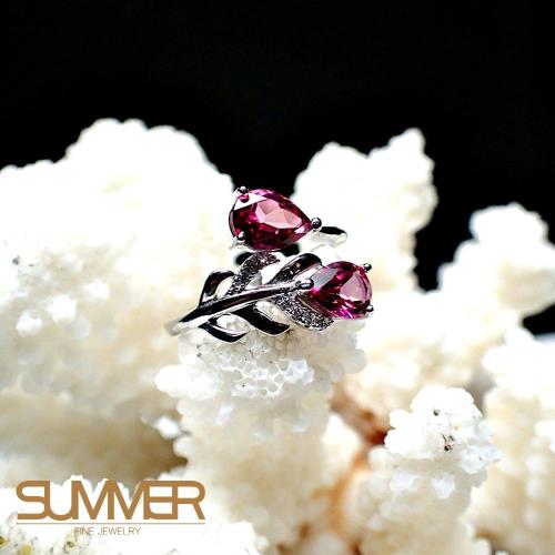 SUMMER寶石  粉紅色拓帕石設計款戒指 (P2-23)
