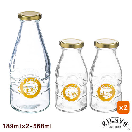 【KILNER】玻璃牛奶罐套組
