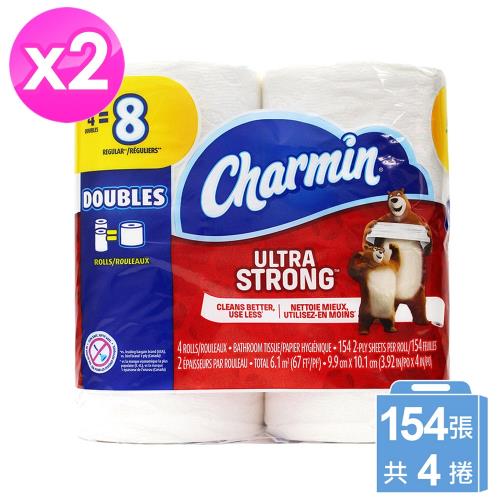 美國Charmin超強韌捲筒衛生紙(154張x4捲/串) 2入組