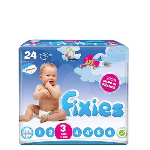 【Fixies寶貝愛因斯坦】長效型嬰兒尿布(M)3號 (3包裝)