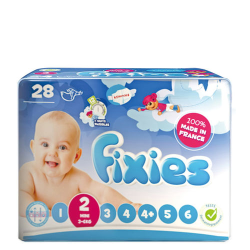 【Fixies寶貝愛因斯坦】長效型嬰兒尿布(S)2號 (3包裝)