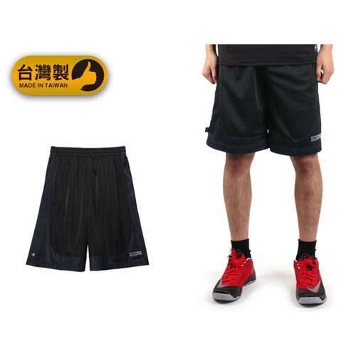 【FIRESTAR】男運動短褲-台灣製 籃球褲 休閒短褲 五分褲 黑寶藍  台灣製造