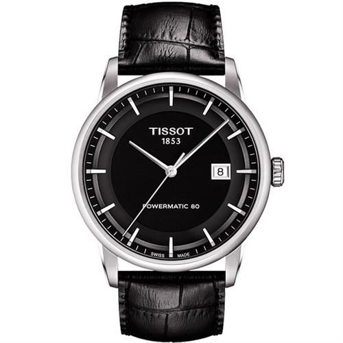 TISSOT天梭LUXURY動力儲存80機械腕錶-黑/41mmT0864071605100