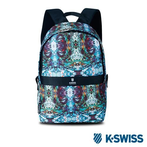 K-Swiss A/O Printed Backpack休閒後背包-綠印花