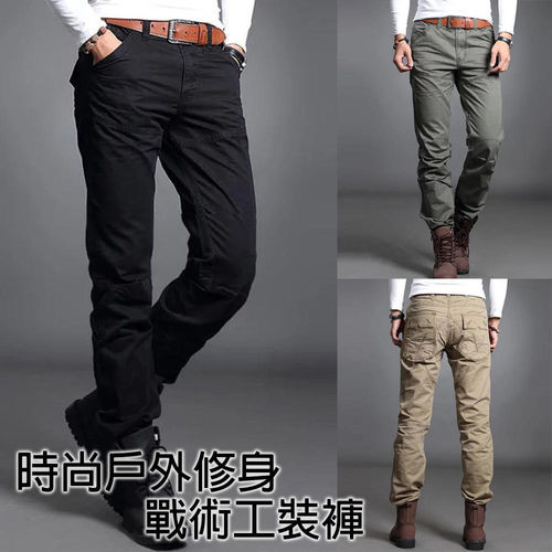 LANNI-Man型男戶外修身戰術工裝褲32-40(3色選)