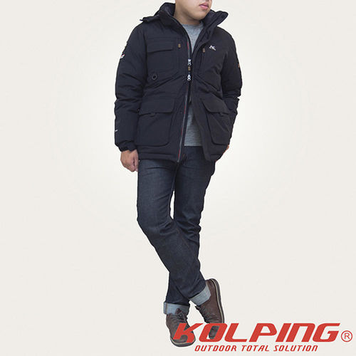 【KOLPING】KLO0208M 時尚長版防潑水羽絨紳士外套-男  首款長版時尚造型