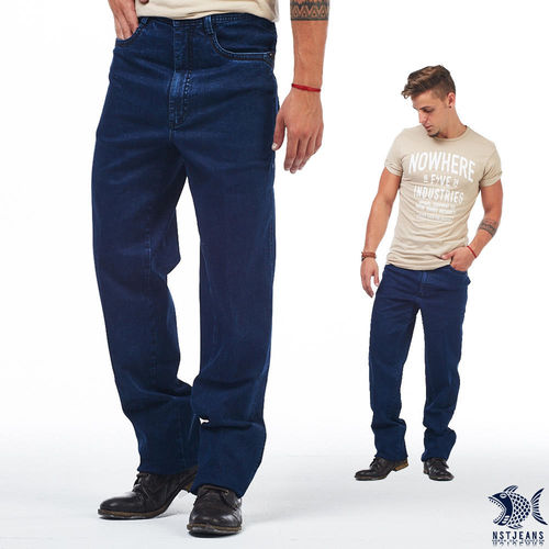 【NST Jeans】395(66406) 1980 性格派 美式復古單寧  彈性牛仔長褲(中腰)