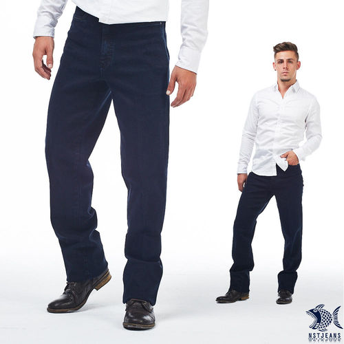 【NST Jeans】395(66407) 經文刺青 美式復古單寧  彈性牛仔長褲(中腰)