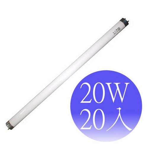 【東亞照明】20瓦 T8省電型燈管 FL20D/18-20入(晝光)