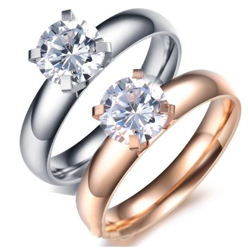 【I.Dear Jewelry】浪漫誓約-西德鋼 四爪八心八箭晶鑽戒指(2色選擇)