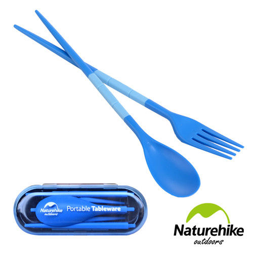 Naturehike 輕巧迷你折疊餐具組(藍色)
