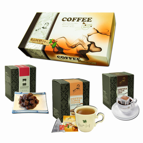 【山海觀】咖啡綜合禮盒x4（芸香咖啡果茶x1+咖啡梅x1+濾泡式咖啡x1）