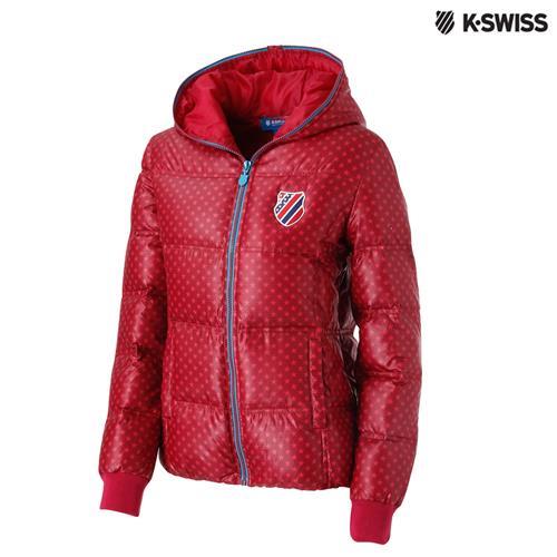 K-Swiss Quilted Down Jacket羽絨外套-女-酒紅