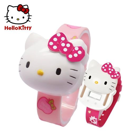 【HELLO KITTY】凱蒂貓滑蓋式電子數字錶(正版授權)