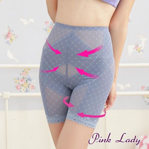【PINK LADY】華麗宮廷 蠶絲機能提臀美體塑身褲 6773(藍)