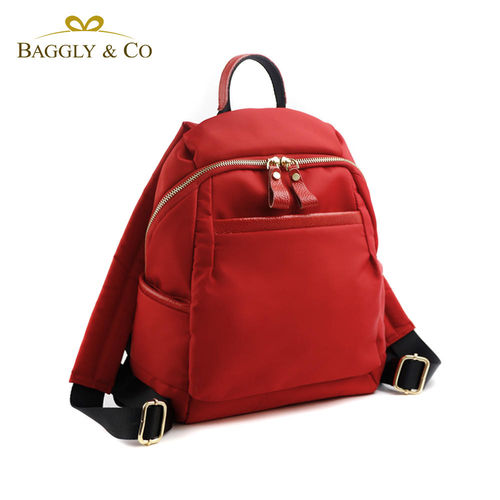 【BAGGLY&CO】歐洲山城真皮尼龍後背包(共三色)