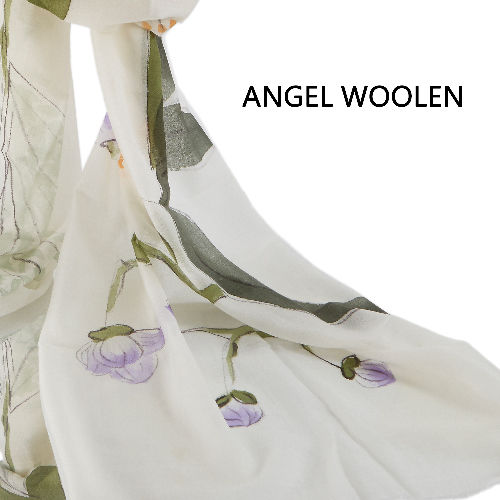 【Angel Woolen】羊絨手繪工藝披肩(跳舞蘭)