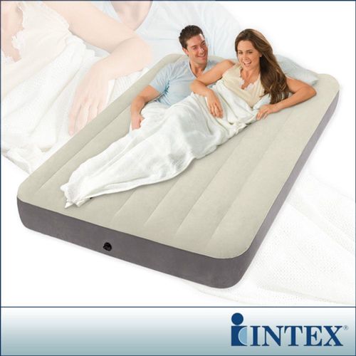 【INTEX】新型氣柱-雙人植絨充氣床墊-寬137cm(64708) 