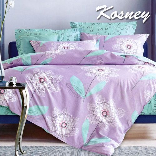 【KOSNEY】輕舞飛揚  頂級加大精梳棉全花版六件式床罩組台灣製