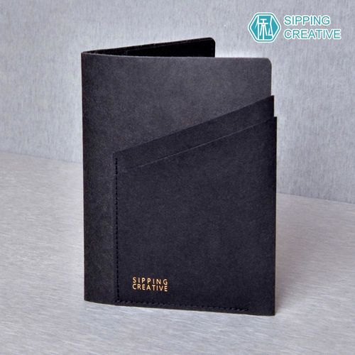 俬品創意 - 設計款紙革護照夾-極簡黑