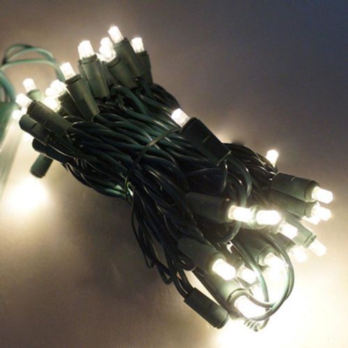 50燈LED燈串聖誕燈 (暖白光綠線)(附控制器跳機)(高亮度又省電)