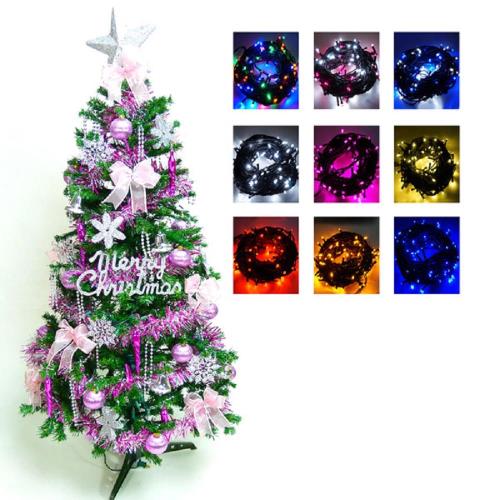 摩達客 超級幸福12尺/12呎(360cm)一般型裝飾聖誕樹  (+銀紫色系配件組+100燈LED燈7串)(附跳機控制器)本島免運費