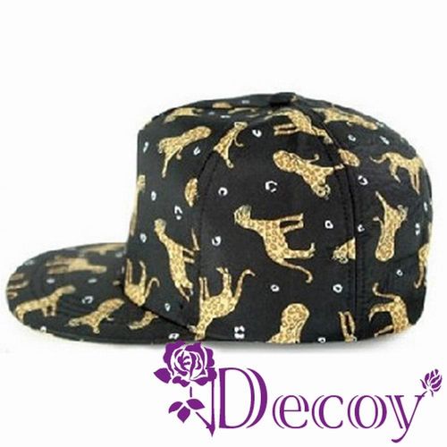 【Decoy】熱帶花豹＊街頭嘻哈棒球帽/黑