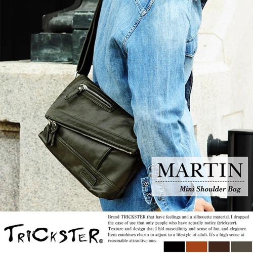 【TRICKSTER】日本品牌 斜背包 折疊包 B5 小尺寸 側背包 復古皮革感 都會潮流【tr65】4色