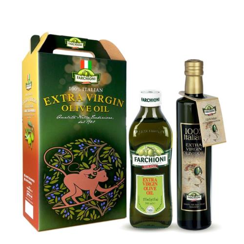 法奇歐尼 經典冷壓初榨橄欖油+莊園冷壓初榨橄欖油 500ml/瓶