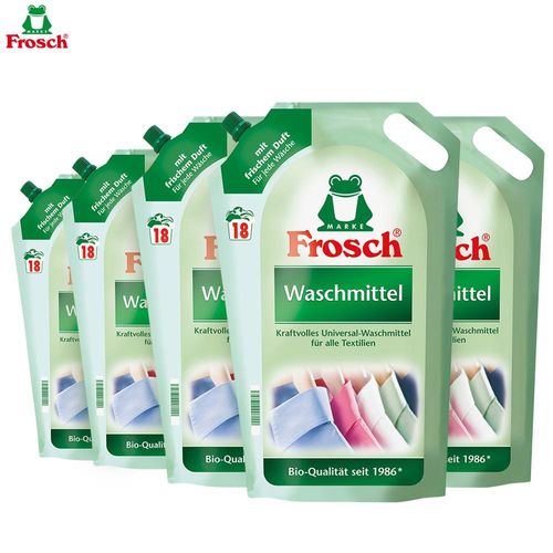 德國Frosch 天然增豔洗衣精環保包1800ml*5包