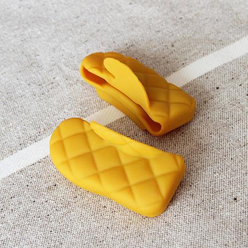日本製 防熱 耐熱矽膠 手把套（兩個一組）黃