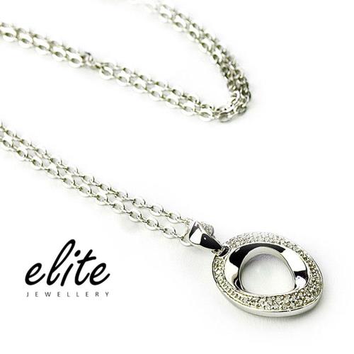 【Elite 伊麗珠寶】925純銀項鍊 八心八箭美鑽系列 - 秘密約定