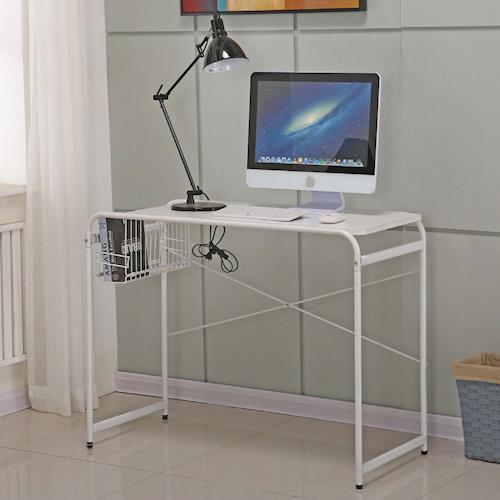【ATHOME】簡約設計3.3尺木面白色書桌/電腦桌/工作桌(100X44X76)米蘭