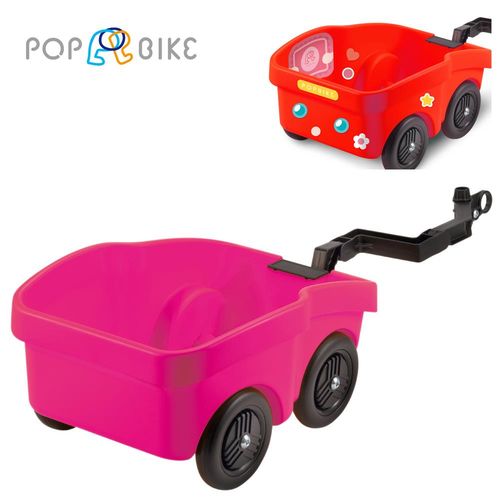 【BabyTiger虎兒寶】POPBIKE 兒童平衡滑步車專用配件 - 拖車 POP BIKE TRALIER - 粉紅色