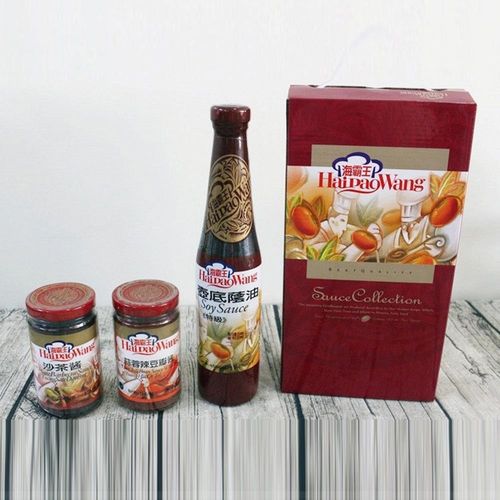  【海霸王】拌醬專家禮盒(特級壺底蔭油+蒜蓉豆瓣醬+沙茶醬) HCC001