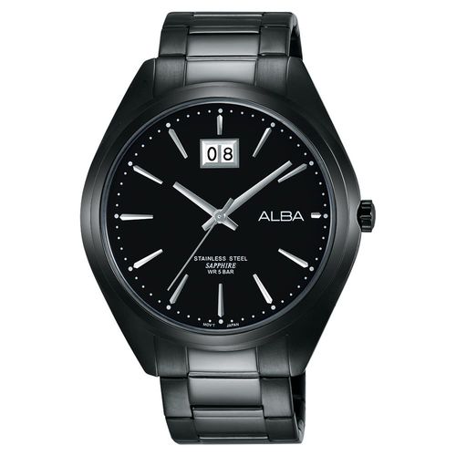 ALBA PRESTIGE 日系純粹時尚腕錶-鍍黑/42mm VJ76-X033SD(AQ5147X1)