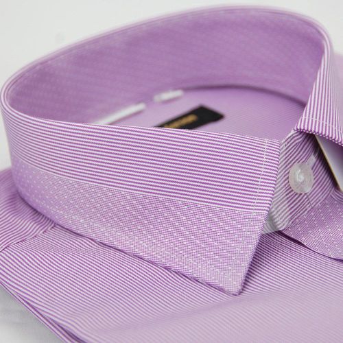 【金安德森】紫色變化領點點窄版長袖襯衫