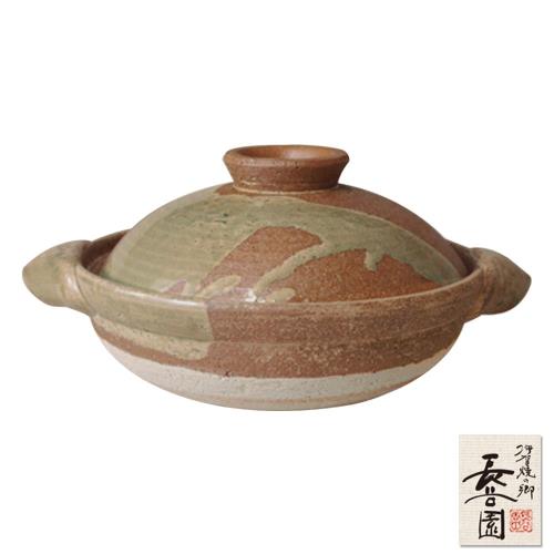 日本長谷園伊賀燒日式伊賀釉料理陶鍋
